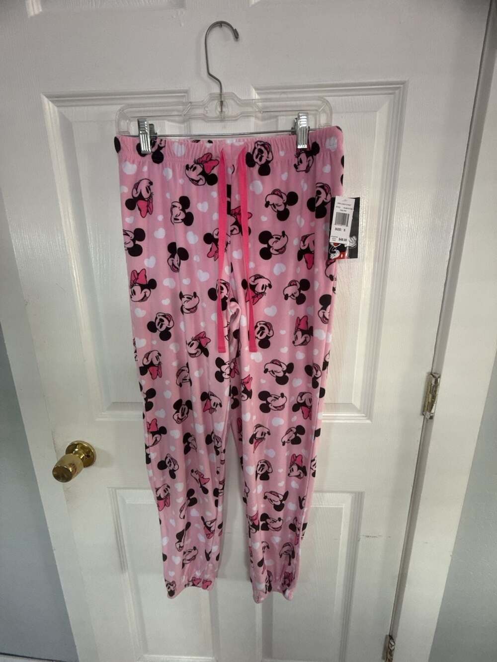 Disney Mickey Mouse Women's Long PJ Pants Pink Size Small